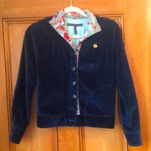 Anthropologie Mon Petit Oiseau Velvet Bomber Jacket
